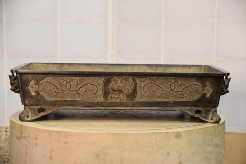 Japanese Art Nouveau Bronze Vase Width:645mm - Image 8
