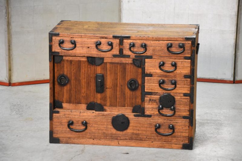 Antique Japanese Small Chest Width:600mm - Image 9