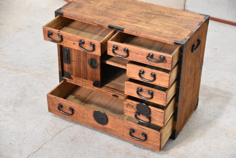 Antique Japanese Small Chest Width:600mm - Image 4