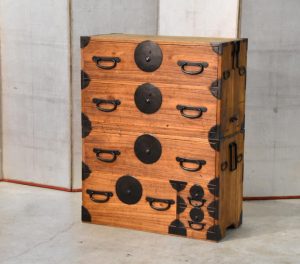 6 Drawer Antique Japanese Clothing Chest on Chest Width:900mm