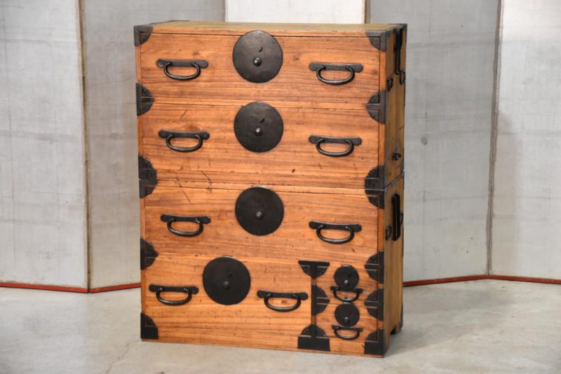 6 Drawer Antique Japanese Clothing Chest on Chest Width:900mm - Image 15