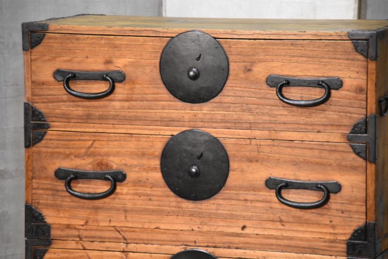 6 Drawer Antique Japanese Clothing Chest on Chest Width:900mm - Image 14