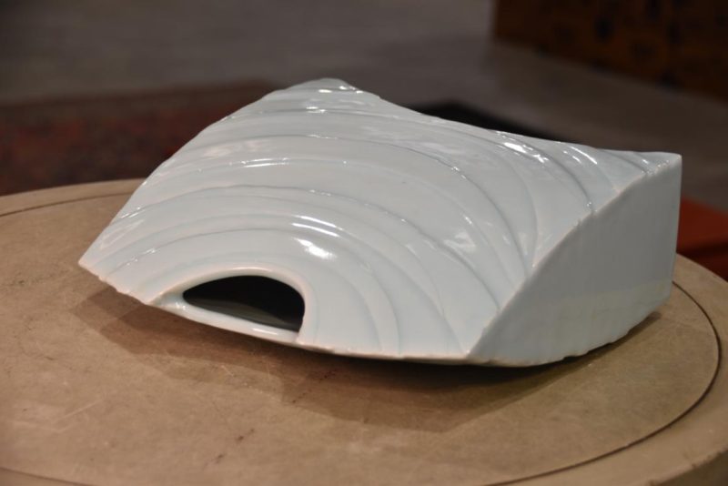 Celadon Vase by Miyanaga Rikiichi B:1935 Width:280mm - Image 6