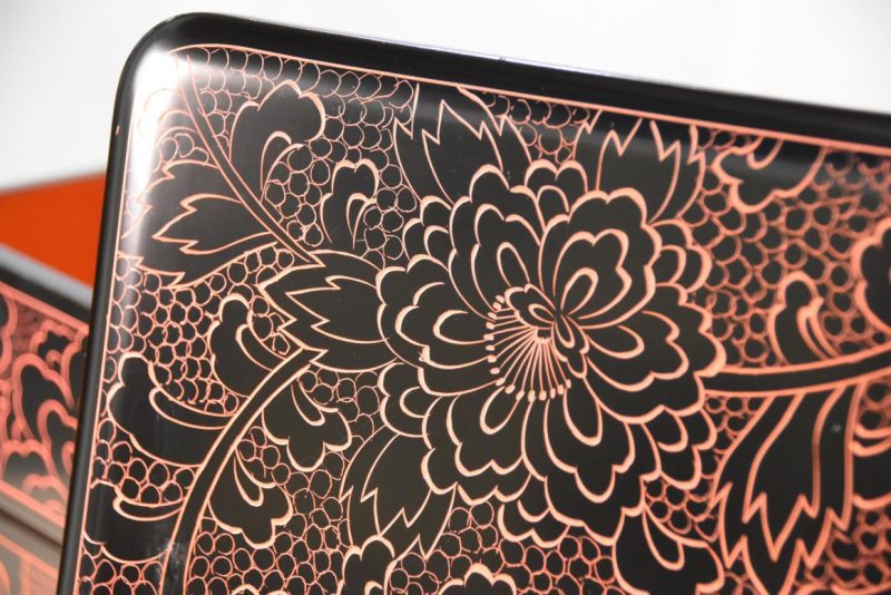 Japanese Lacquered Jubako Stacking Box Width:215mm - Image 5