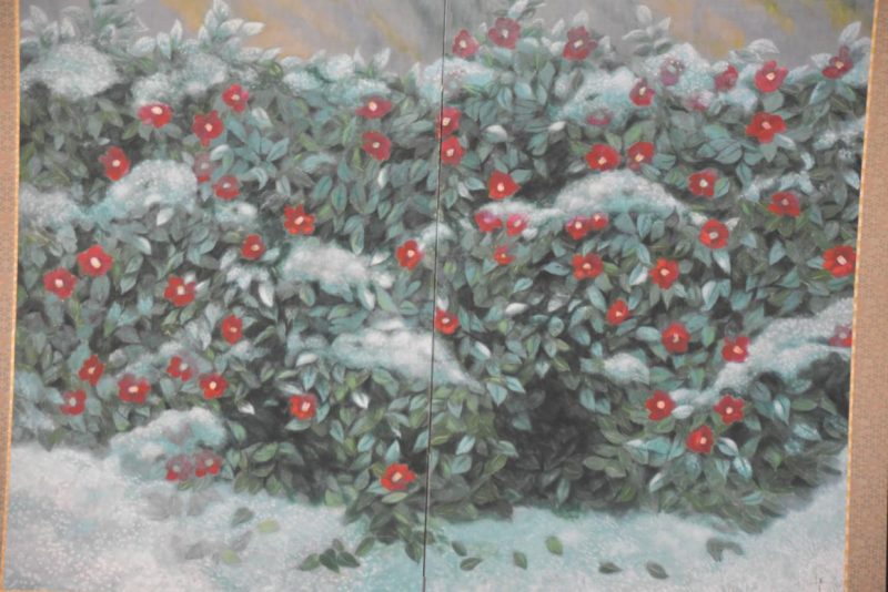 Japanese Tsubaki (Chrysanthemum) and Snow Screen Width:1760mm - Image 2