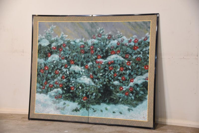 Japanese Tsubaki (Chrysanthemum) and Snow Screen Width:1760mm - Image 8