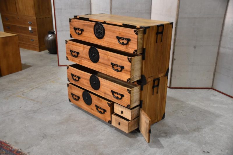 Antique Japanese Chest on Chest Width:1050mm - Image 9