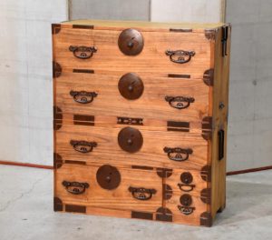Antique Japanese Clothing Chest (2 Sections)Width:920mm
