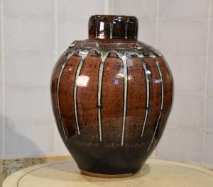 Mashiko Pottery Chatsubo for Dry Tea Width:340mm