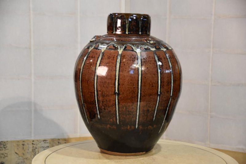 Mashiko Pottery Chatsubo for Dry Tea Width:340mm