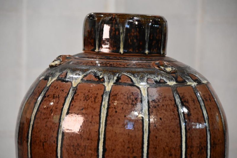 Mashiko Pottery Chatsubo for Dry Tea Width:340mm - Image 2