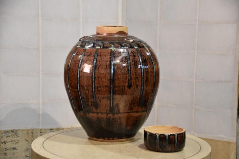 Mashiko Pottery Chatsubo for Dry Tea Width:340mm - Image 7