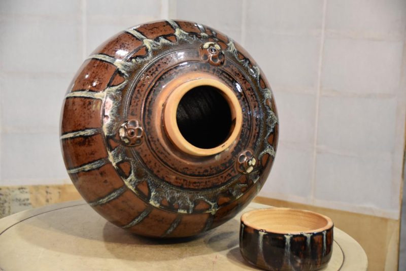 Mashiko Pottery Chatsubo for Dry Tea Width:340mm - Image 4