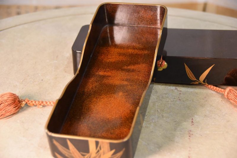 Japanese Maki-E Lacquer Box Width:245mm - Image 13