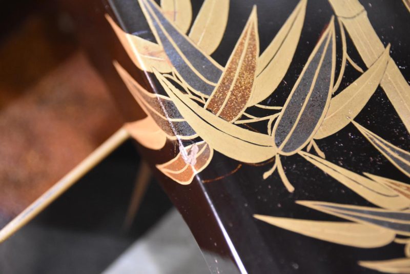 Japanese Maki-E Lacquer Box Width:245mm - Image 8