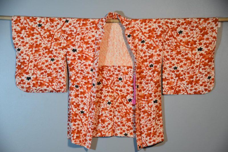 Vintage Cherry Blossom Haori Silk Jacket - Image 2