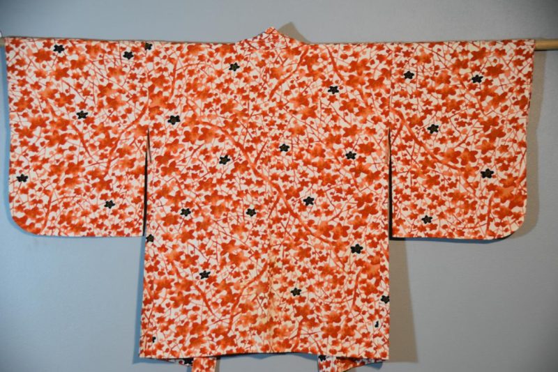 Vintage Cherry Blossom Haori Silk Jacket - Image 4
