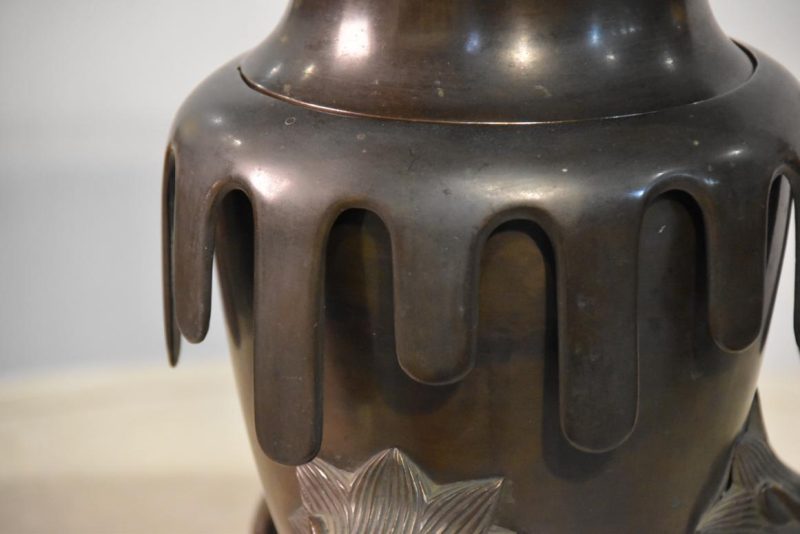 Japanese Cast Bronze Usubata Vase Width:364mm - Image 7