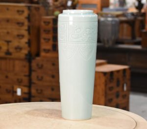 Seiji (Celadon) Vase Width:120mm