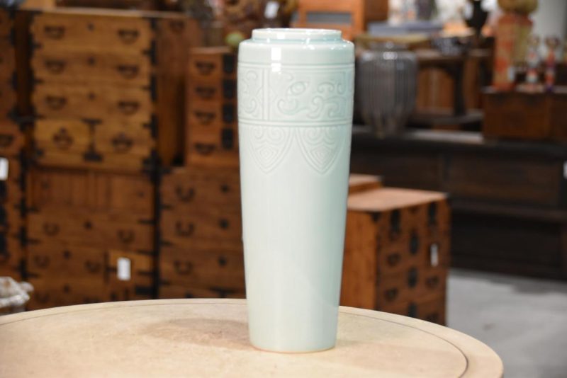 Seiji (Celadon) Vase Width:120mm