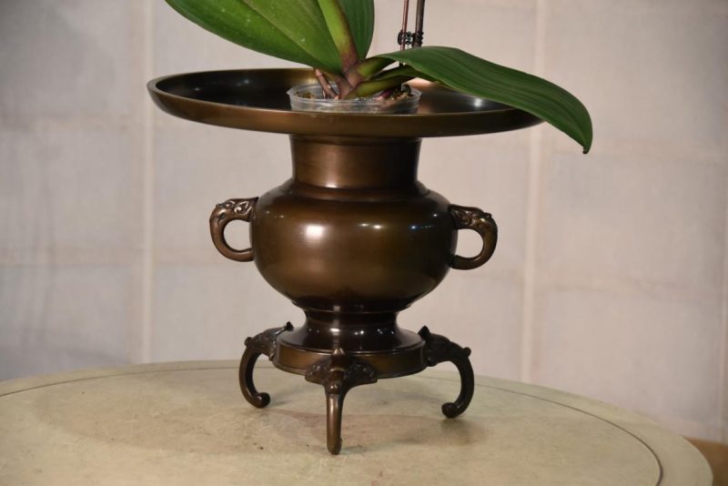 Japanese Bronze Usubata Vase Width:300mm - Image 5