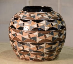 Contemporary Japanese Vase by Mokoyama Fumiya (B1960) Width:240mm