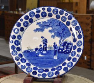 Blue and White Porcelain Plate Width:480mm
