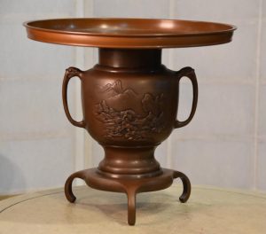 Japanese Ikenobu Bronze Vase Width:355mm