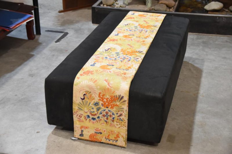 Japanese Vintage Maru Obi Table Runner Width:4000mm