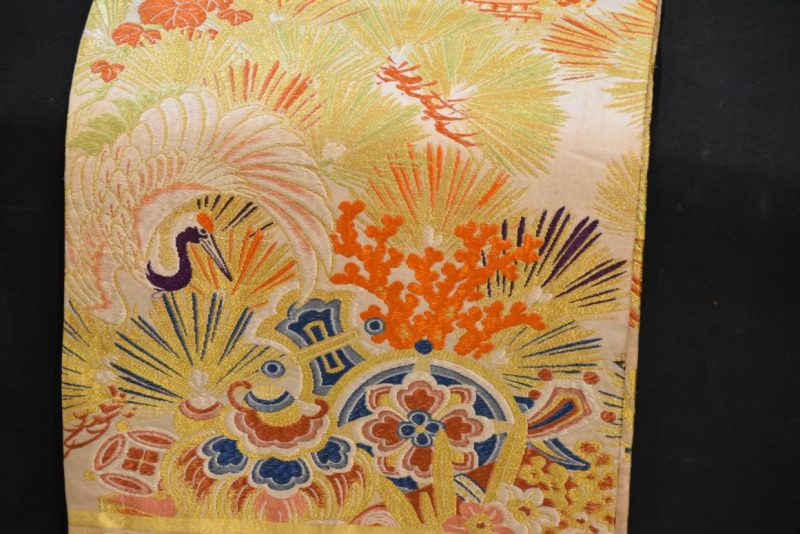 Japanese Vintage Maru Obi Table Runner Width:4000mm - Image 2
