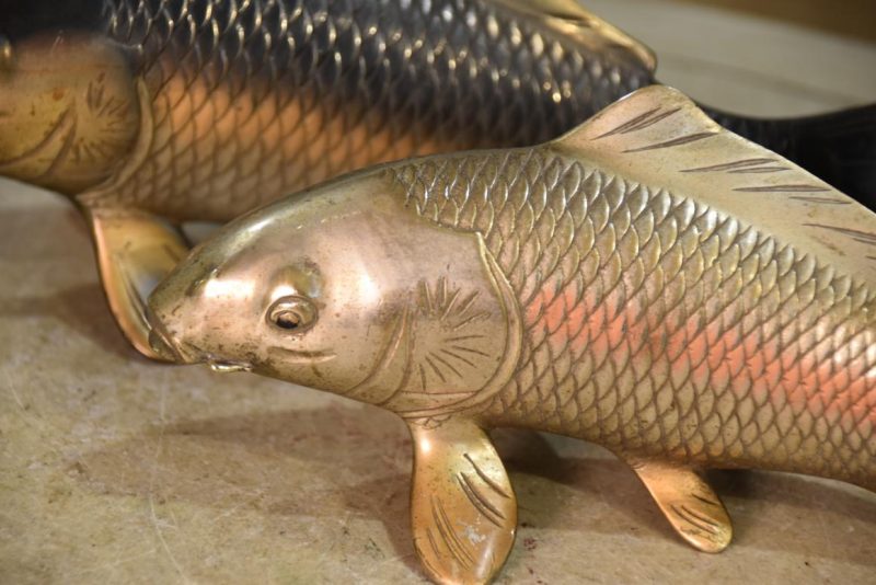 Pair of Japanese Bronze Koi - Image 10