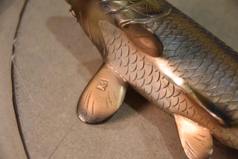 Pair of Japanese Bronze Koi - Image 4