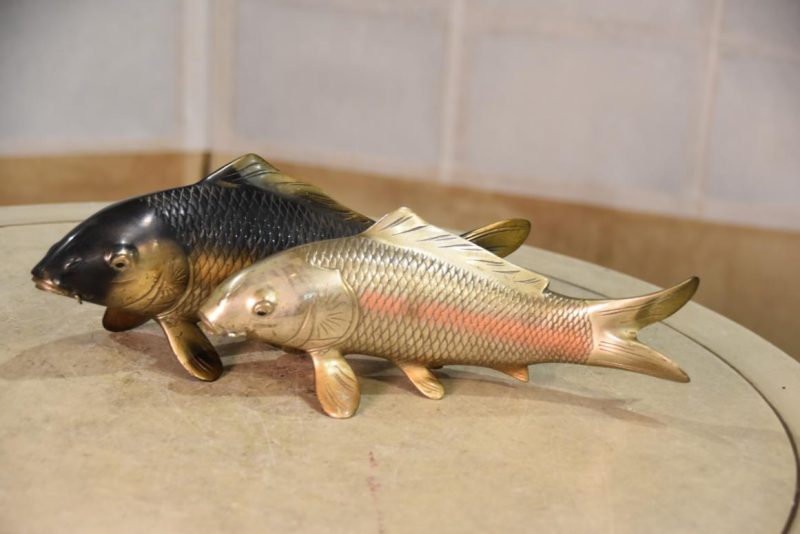 Pair of Japanese Bronze Koi - Image 3