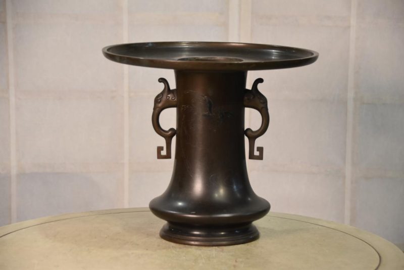 Usubata  Japanese Bronze Vase Width:300mm
