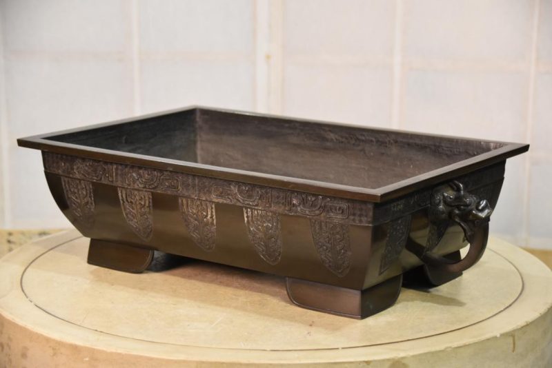 Japanese Bronze Suiban Vase Width:520mm - Image 2