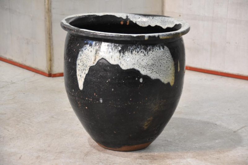 Tsutsumi Pottery Tsubo Garden Basin Width:430mm
