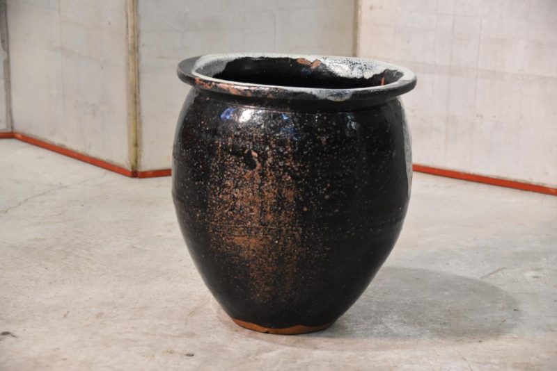 Tsutsumi Pottery Tsubo Garden Basin Width:430mm - Image 6