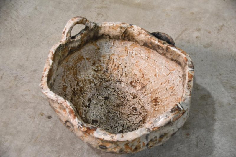 Shino Pottery Garden Basin Width:530mm - Image 7