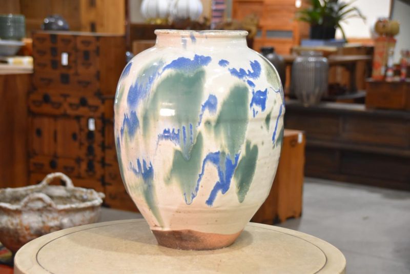 Shigaraki Pottery Tsubo Urn Width:320mm