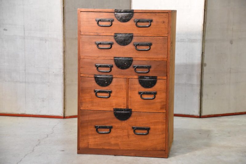 Hikidashi Antique Chest of Drawers Width:550mm - Image 10