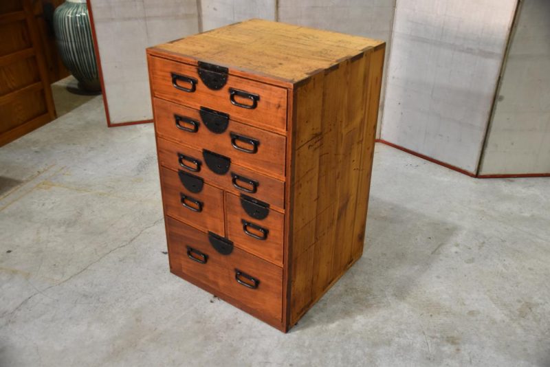 Hikidashi Antique Chest of Drawers Width:550mm - Image 8