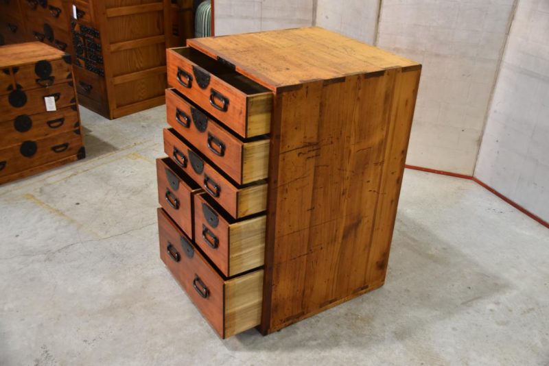 Hikidashi Antique Chest of Drawers Width:550mm - Image 7