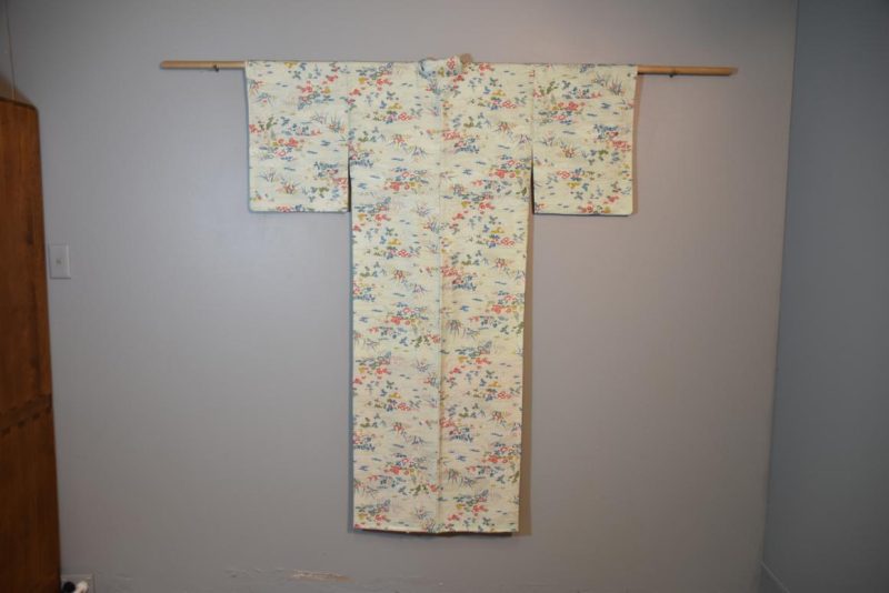 Soft Turquoise Vintage Japanese Silk Kimono