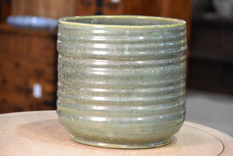 Green Glaze Ceramic Hibachi Urn Width:255mm