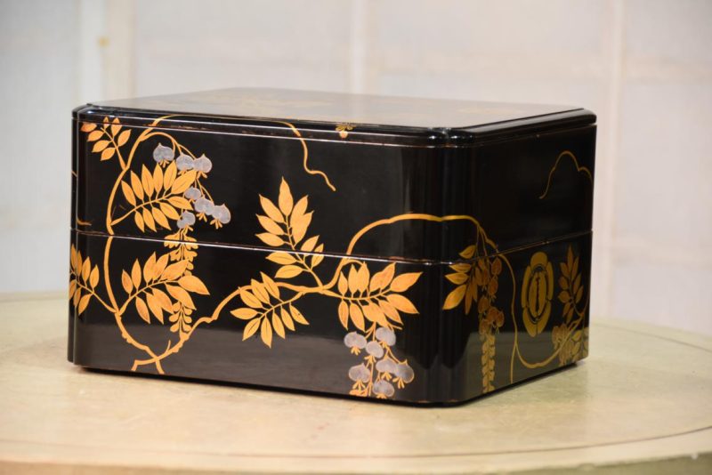 Antique Jubako Lacquered Stacking Box Width:230mm - Image 9