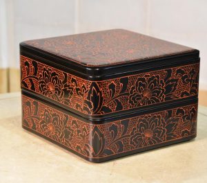 Japanese Lacquered Jubako Stacking Box Width:215mm