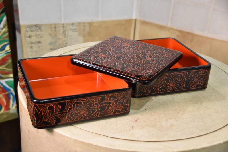 Japanese Lacquered Jubako Stacking Box Width:215mm - Image 6