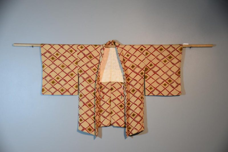 1950's Geometric Design Silk Vintage Haori Jacket