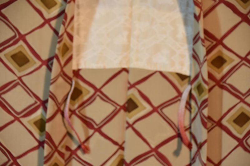 1950's Geometric Design Silk Vintage Haori Jacket - Image 6