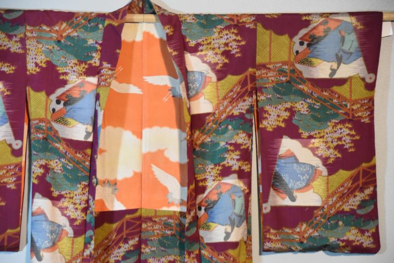 Meisen (Silk Ikat) Silk Vintage Haori Jacket - Image 6